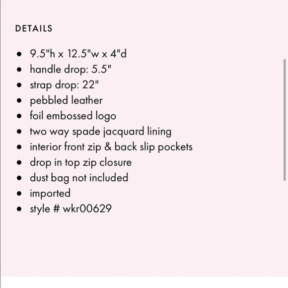 KATE SPADE Stone Blue Rowe Medium Satchel - Picture 5 of 12